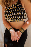 "Shell & Coins Crochet Halter Top"