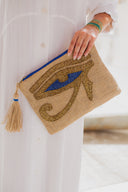 Protected by the Eye: The Hand-Beaded Gold Eye of Horus Clutch