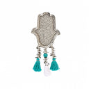 Aluminum "KAF" with tassels, (hangs on wall or stands on surface)
