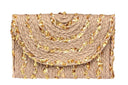 "Radiant Braided Elegance: The Envelope Clutch"