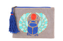 Exquisite Artistry on the Go: The Hand-Embroidered Scarab Clutch