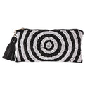 Hand-Beaded Infinity Clutch in Black - A Sparkling Jewel in your accessory collection