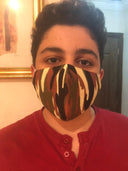 V-shaped Army mask with 2 layers fabric + a filter in the middle