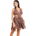 Glamour by the Shore: Multi-Layered Boho Chic Dress