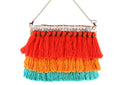 It's raining tassels! Fun and playful colorful cross bag with three color