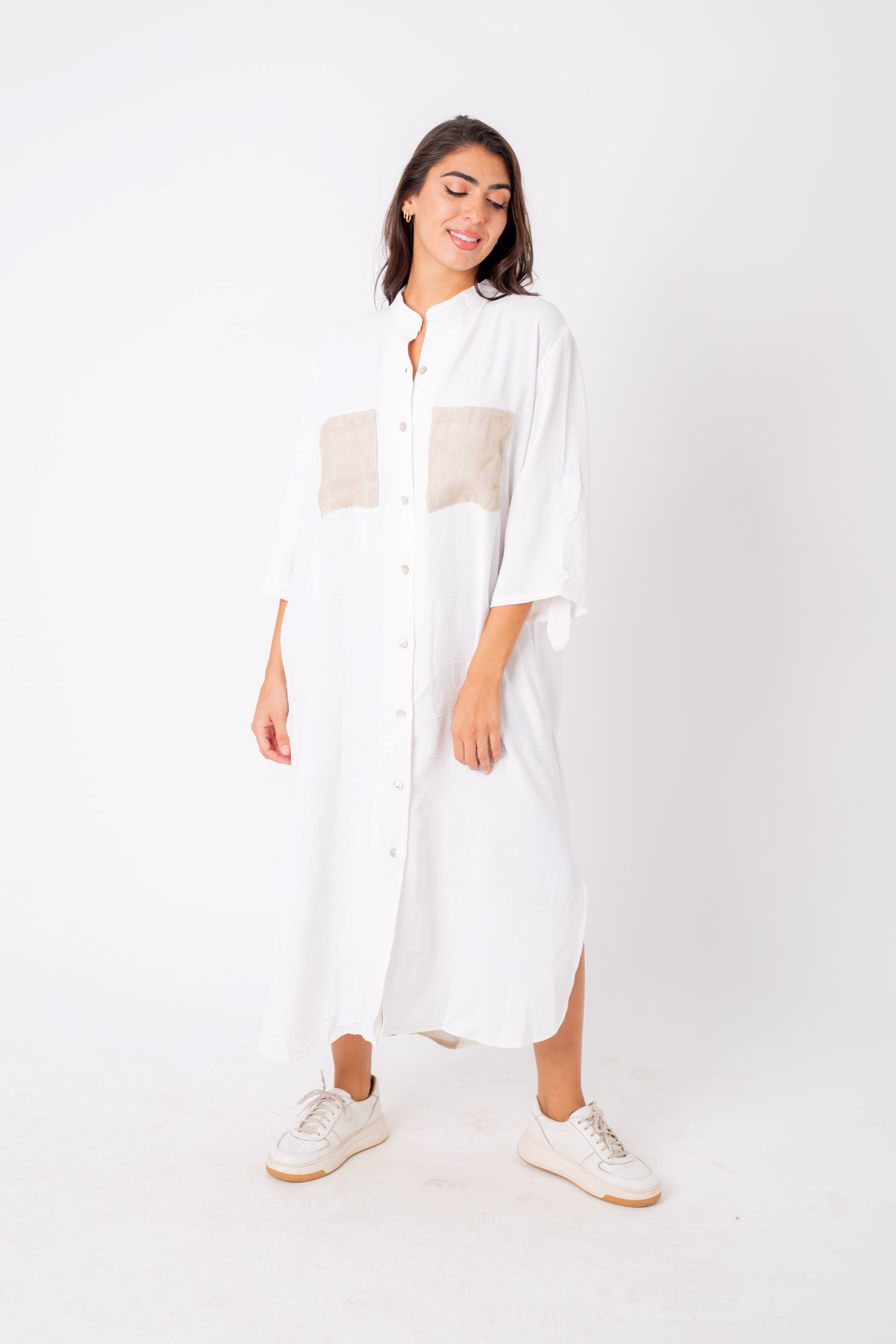 Crisp Linen Charm: The White Shirt Dress Tawasol Egypt Crisp Linen Charm: The White Shirt Dress Tawasol Egypt
