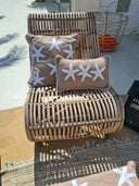 Hand-Knitted Oblong Beach House Star Cushion