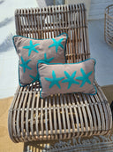 Hand-Knitted Oblong Beach House Star Cushion