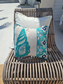 Hand-Embroidered Sea Shell Cushion