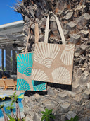 "Seashell Stoll" - Hand-Embroidered Tote Bag