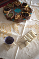 Rustic Elegance: Wooden Serving Platter with Epoxy Detailing