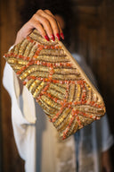 Gemstone Glam: Hand-beaded Clutch - A Distinctive Accessory that Sparkles