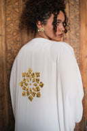 قفطان اسود نجمه من الظهر 