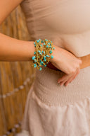 Golden Bracelet with Fairuz Stones