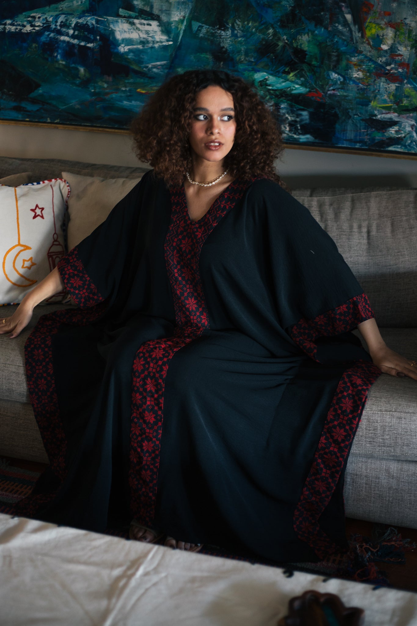 Traditional Egyptian Black Butterfly Abaya – Tawasol Egypt