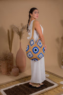 Hand-Crocheted EYE Tiles Tote Bag