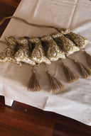 "Shiny Embroidered Sufi Beauty: Handmade Ornament Garland"