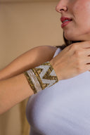 Hand-Beaded Zig-Zag  Bracelet