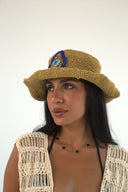 "Sunspell Hat" - Hand-Beaded Serma Eye Hat