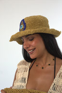 "Sunspell Hat" - Hand-Beaded Serma Eye Hat