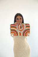"The BIG Shell Clutch" in Orange