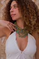 Golden Necklace with Fairuz Stones