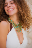 Golden Necklace with Fairuz Stones
