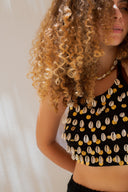 "Shell & Coins Crochet Halter Top"