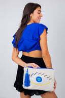 Stylish Sight: The 'Eye' Design Hand-Embroidered Pouch"