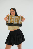 "Bronze Mirage" - Hand-Beaded Clutch