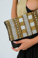 "Bronze Mirage" - Hand-Beaded Clutch