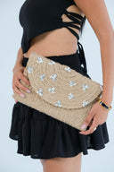 "Crystal Dune - Hand-Woven Clutch