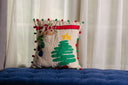 Artisanal Splendor: Hand-Embroidered Tree Cushion