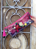 Clear Companion: Colorless Pencil Case with Traditional Egyptian Doll Accent (Small)