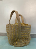 Sandsational Style: The Burlap Sequined Beach Bag (Large)