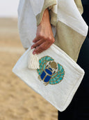 Exquisite Artistry on the Go: The Akhmim Hand-Embroidered Scarab Clutch