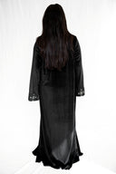 "Tally Crest Velvet Abaya"