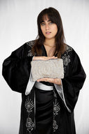 "Celestial Circles Beaded Clutch"