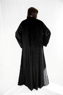 Unleash Your Inner Mystique with the Black Kaftan with Hand-Embroidered Eye & KAF in Silver