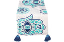 "Mint Hamsa Serenity Table Runner"