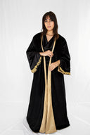 "Golden Hamsa Kaftan" in Black