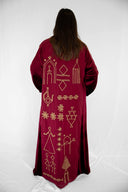 "Tales Woven in Gold Velvet Kaftan"