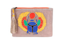 Exquisite Artistry on the Go: The Hand-Embroidered Scarab Clutch