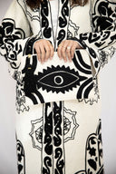 "Eyeconic Charm" - Hand-Embroidered Clutch