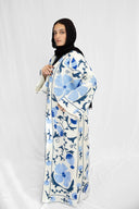 Blue Blossom Hand-Embroidered Kimono