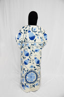 Blue Blossom Hand-Embroidered Kimono