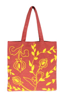 Timeless tote is always in style! The intricate pomegranate embroidery adds a touch of style