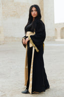 "Golden Hamsa Kaftan" in Black