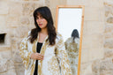 Egyptian Handmade Embroidered Kimono - KAF Design in Gold (SHORT)