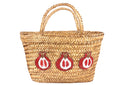 Woven Hand-Beaded Pomegranate Tote Bag
